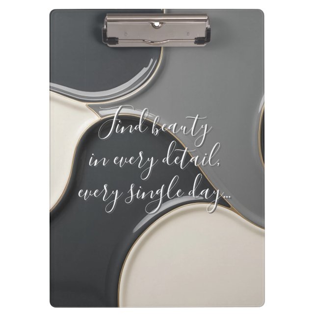 Zwischenablage in stilvoller Grafik Klemmbrett (Vorderseite)