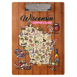Zwischenablage - Wisconsin Supper Club Karte Klemmbrett