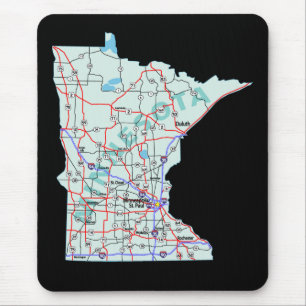Zwischenstaatliche Karte Mousepad Minnesotas