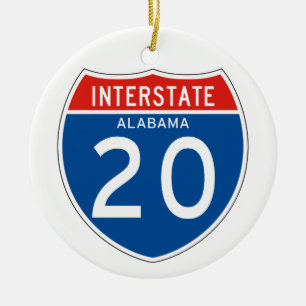 Zwischenstaatliches Zeichen 20 - Alabama Keramikornament