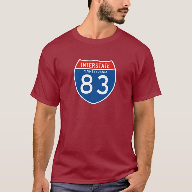 Zwischenstaatliches Zeichen 83 - Pennsylvania T-Shirt (Vorderseite)