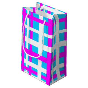 Zwischenverriegelung Streifen Weißrosa hellblau Kleine Geschenktüte