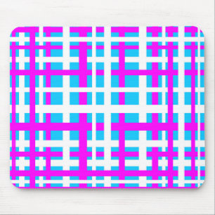 Zwischenverriegelung Streifen Weißrosa hellblau Mousepad