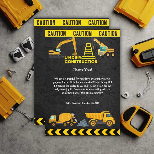 Zwischenwand im Bau Kinderdusche Dankeskarte (Von Creator hochgeladen)