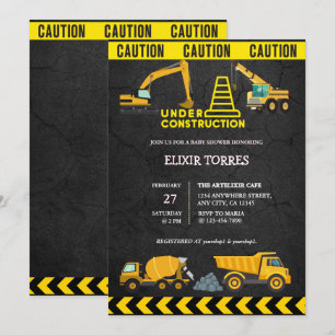 Zwischenwand im Bau Kinderdusche Einladung