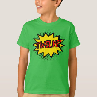 ZWÖLF! 12. Geburtstags-Geschenksuperhero-Logo-T - T-Shirt