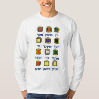 Zwölf (12) Stämme langes Hülsen-T-Shirt Israels T-Shirt