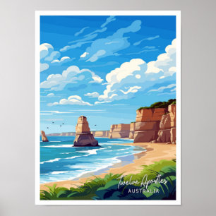 Zwölf Apostel Australien Kunstausstellung Poster