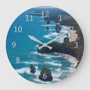 Zwölf Apostel Luftbild, Australien Große Wanduhr