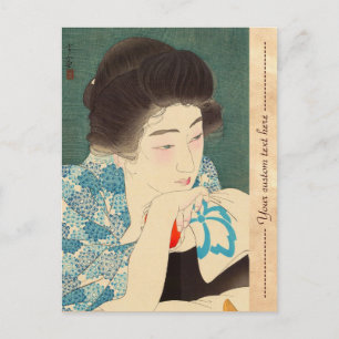 Zwölf Aspekte der Frauen, Morgenhair Torii Kotond Postkarte