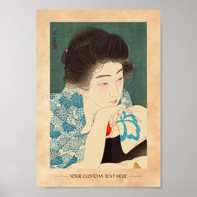 Zwölf Aspekte von Frauen, Morgenhair Torii Kotond Poster (Vorne)