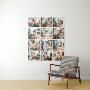 Zwölf Fotos für Fotosammlungen Wandteppich