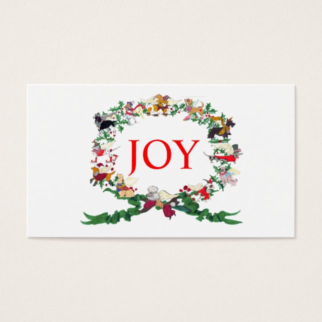 Zwölf Hunde Weihnachtsgeschenk Tag (Vorderseite)