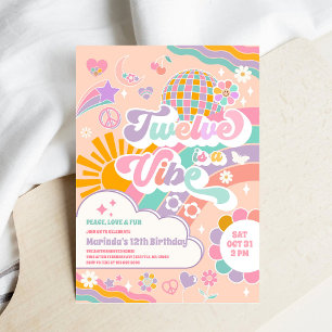 Zwölf ist eine Stimmung Sonnen Regenbogen Disco 12 Einladung