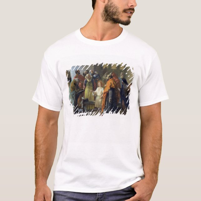 Zwölf-jähriger alter Jesus im Tempel, 1851 T-Shirt (Vorderseite)