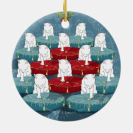 Zwölf Katzen trommeln... Ornament (beidseitig)