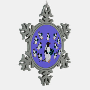 Zwölf Schlagzeuger-Schneeflocke-Verzierung Schneeflocken Zinn-Ornament