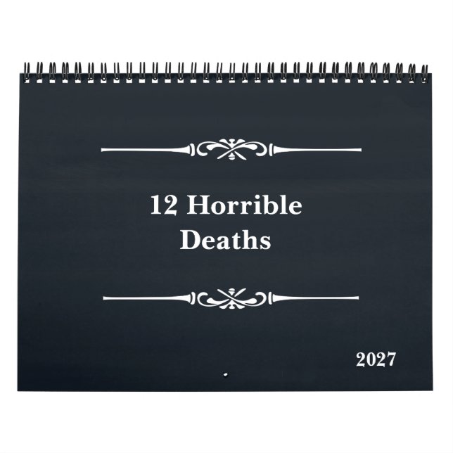 Zwölf schreckliche Tode 2027 Kalender (Titelbild)