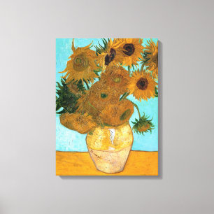 Zwölf Sonnenblumen in einer Vase (Stillleben Maler Leinwanddruck