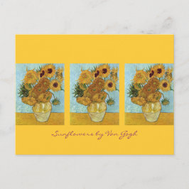 Zwölf Sonnenblumen von Van Gogh Postkarte