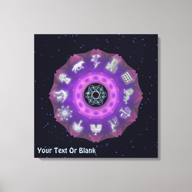 Zwölf-Stämme-Fraktal Leinwanddruck (Vorderseite)