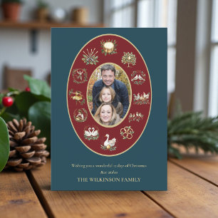 Zwölf Tage Weihnachten Foto-Klassikkarte Einladung