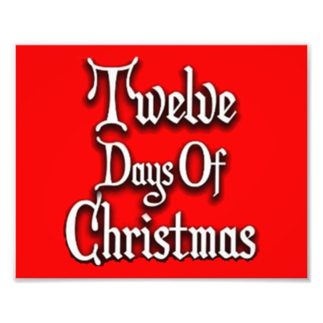 Zwölf Tage Weihnachten Fotodruck (Vorne)