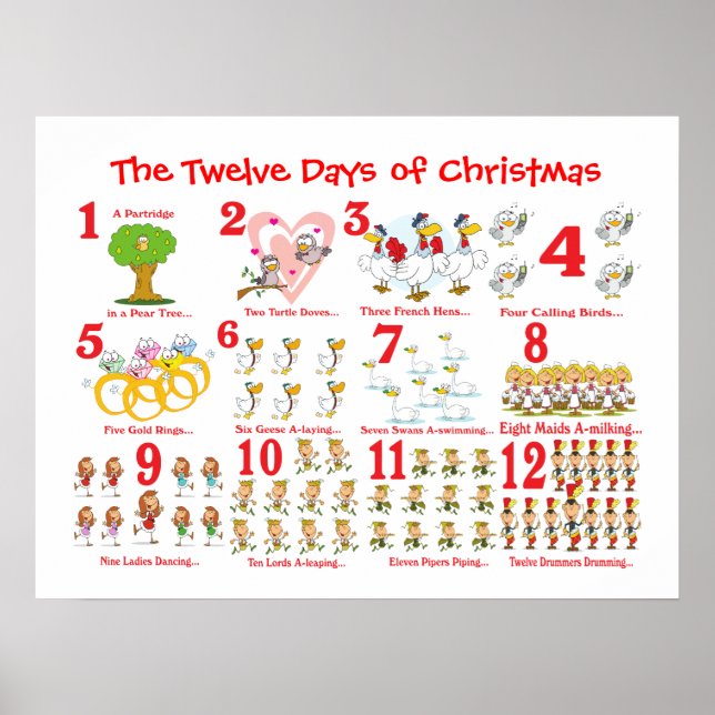 Zwölf Tage Weihnachten Poster (Vorne)