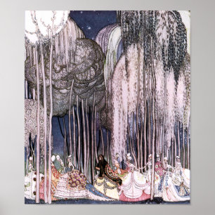 Zwölf tänzerische Prinzessinnen Kay Nielsen Kuns Poster