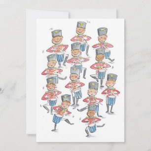 Zwölf Trommler Trommeln Einladung