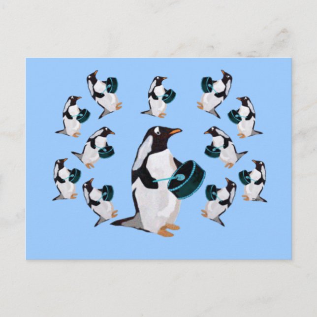 Zwölf Trommler trommeln Postkarten (Vorderseite)