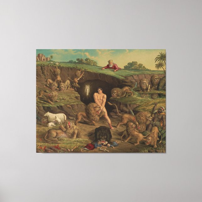 Zwölf Versuchungen Daniel in den Lions' Den (1877) Leinwanddruck (Vorderseite)