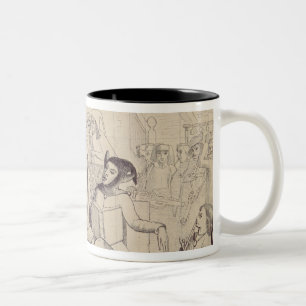 Zwölfte Nacht, c.1850 Zweifarbige Tasse
