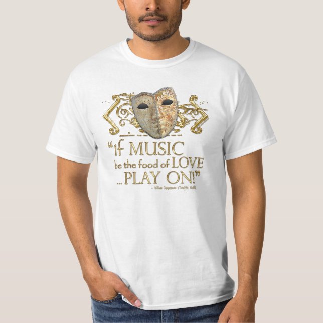 Zwölfte Nachtmusik-Zitat (Goldversion) T-Shirt (Vorderseite)