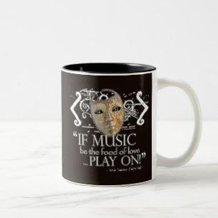 Zwölfte Nachtmusik-Zitat Zweifarbige Tasse