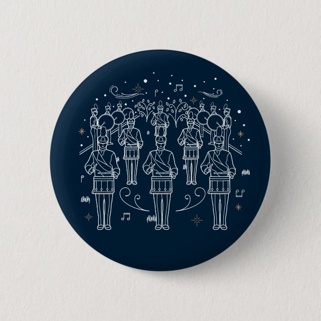 Zwölfter Tag der Weihnachtsfeier Pinback Button (Vorderseite)