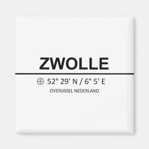 Zwolle-Koordinaten - Zwolle-Koordinaten Magnet