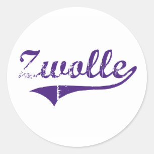 Zwolle Louisiana klassischer Entwurf Runder Aufkleber