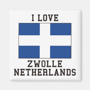Zwolle, niederländische Flagge Magnet
