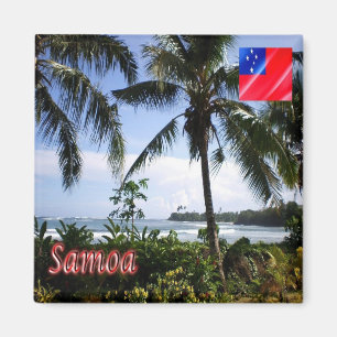 zWS011 SAMOA, Küste, Ozeanien, Kühlschrank Magnet