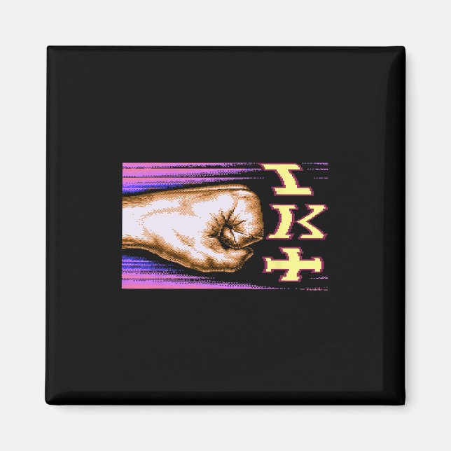 Zx Spectrum C64 Karate 8-bit Retro  Magnet (Vorne)