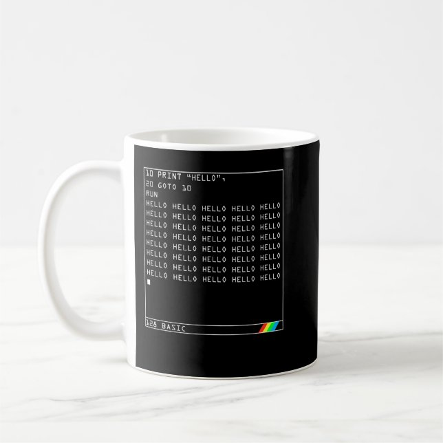 ZX Spectrum Geek Code Essential T Shirt Kaffeetasse (Links)