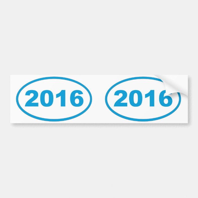 Zyanblau 2016 autoaufkleber (Vorne)