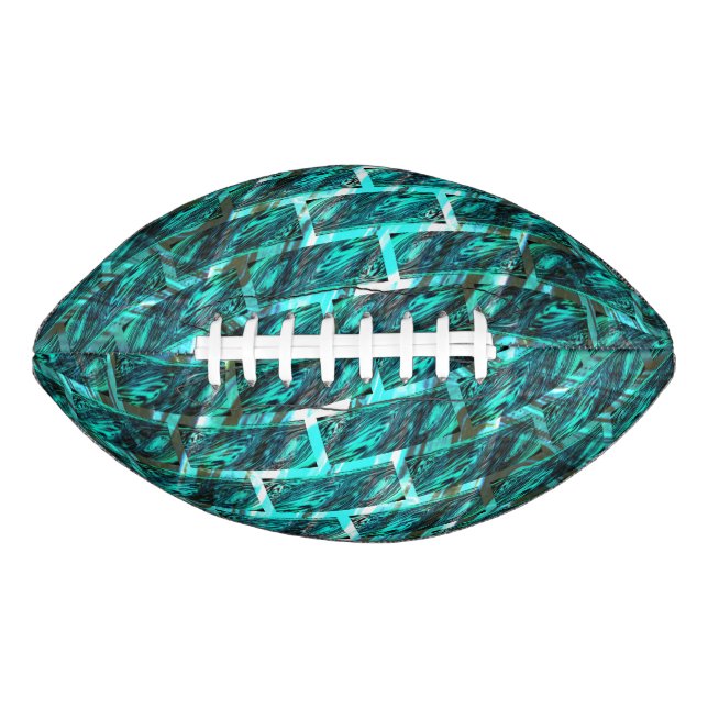 Zyanfarbener, grauer, geriffter oder anderer Stein Football (Vorderseite)
