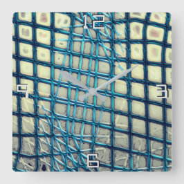 Zyangrau verschwommen, ähnlich wie ein Geflecht Quadratische Wanduhr