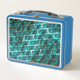 Zyanischer Fleck, graviert, gerieben oder anders z Metall Brotdose