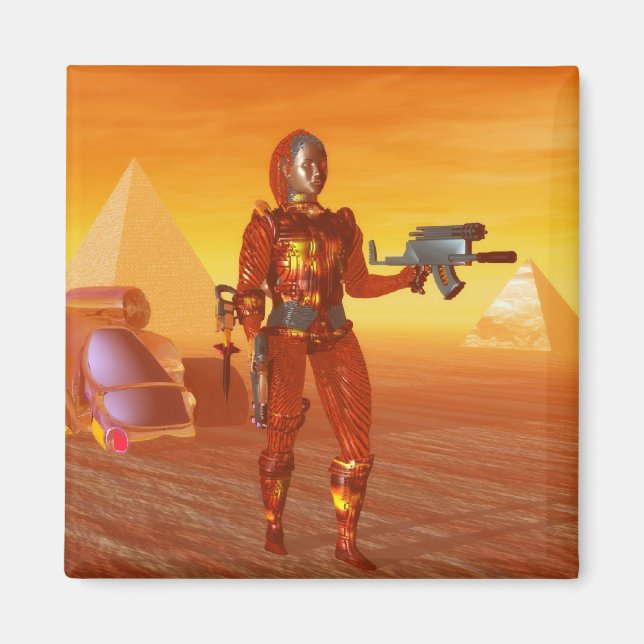 ZYBORG IST IN DER Science Fiction HYPERION VERDIEN Magnet (Vorne)