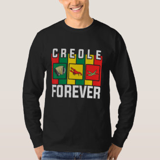 Zydeco Creole Forever Fan von Zydeco-Musik und Fes T-Shirt