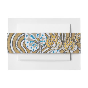 Zyklamenblaue Art Nouveau-Blume, botanisch Einladungsbanderole