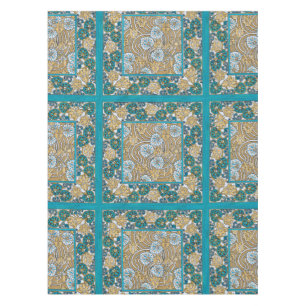 Zyklamenblaue Art Nouveau-Blume, botanisch Tischdecke